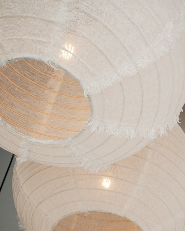Japanese Orb Linen Pendant Shade | Lighting Collective