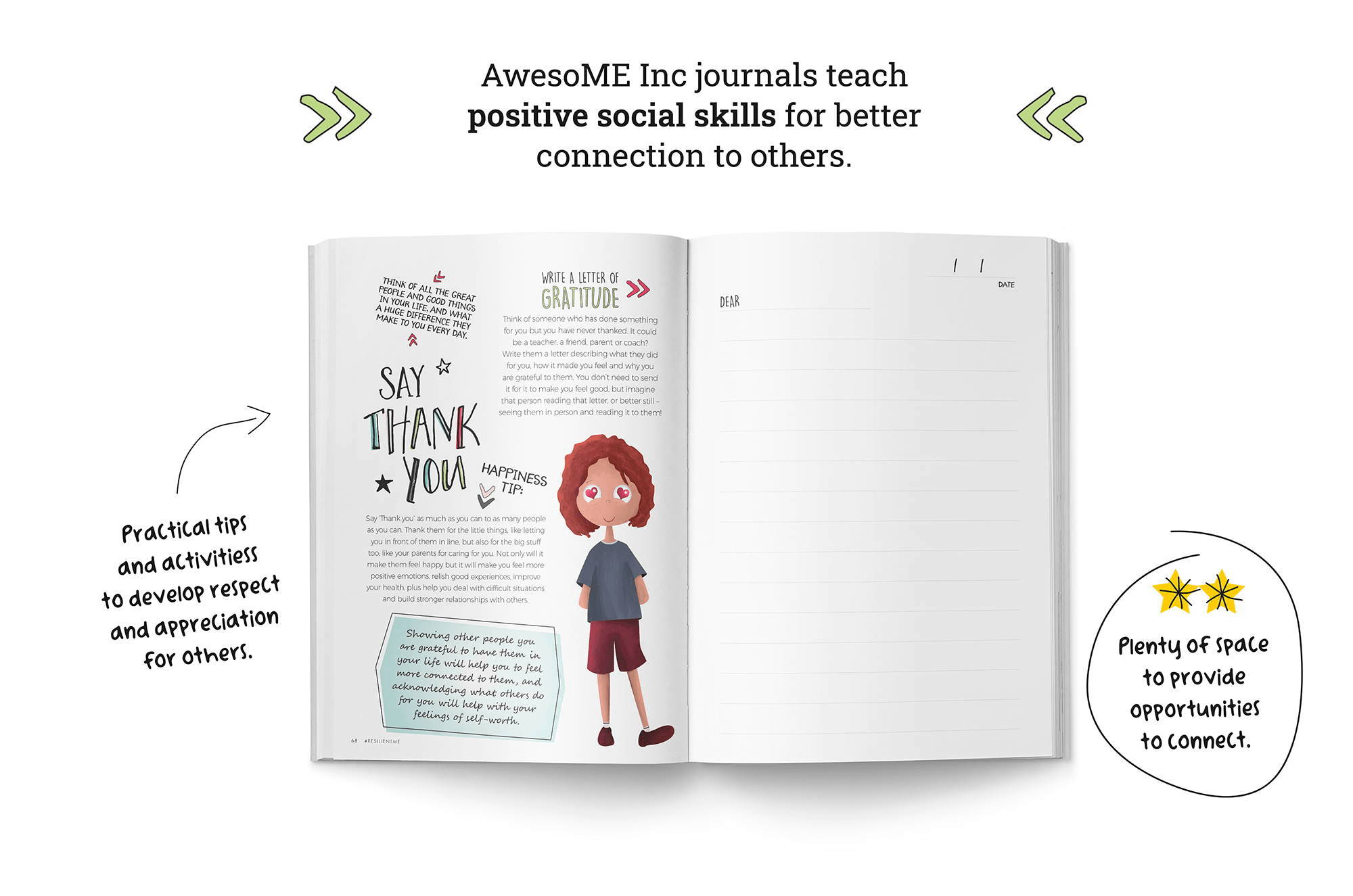 Awesome inc journals teach positive social skills for better connection to others