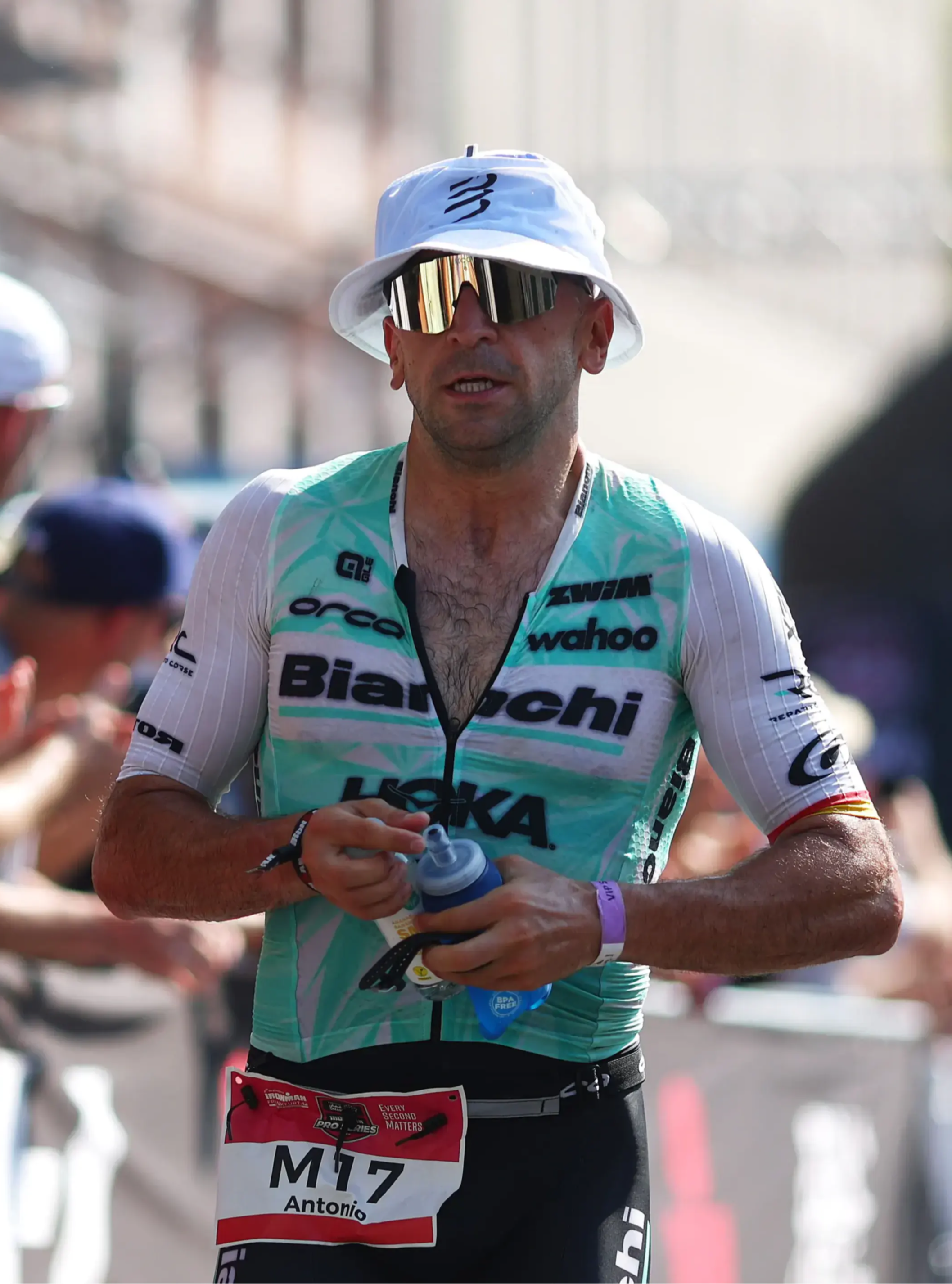 Antonio Benito López (Spanien) auf der Laufstrecke des IRONMAN Frankfurt European Championship 2026.