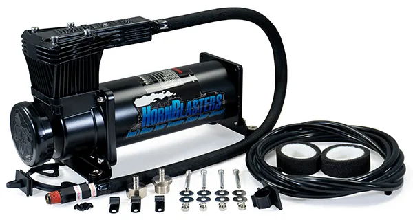 HornBlasters air compressor with filter relocation hardware