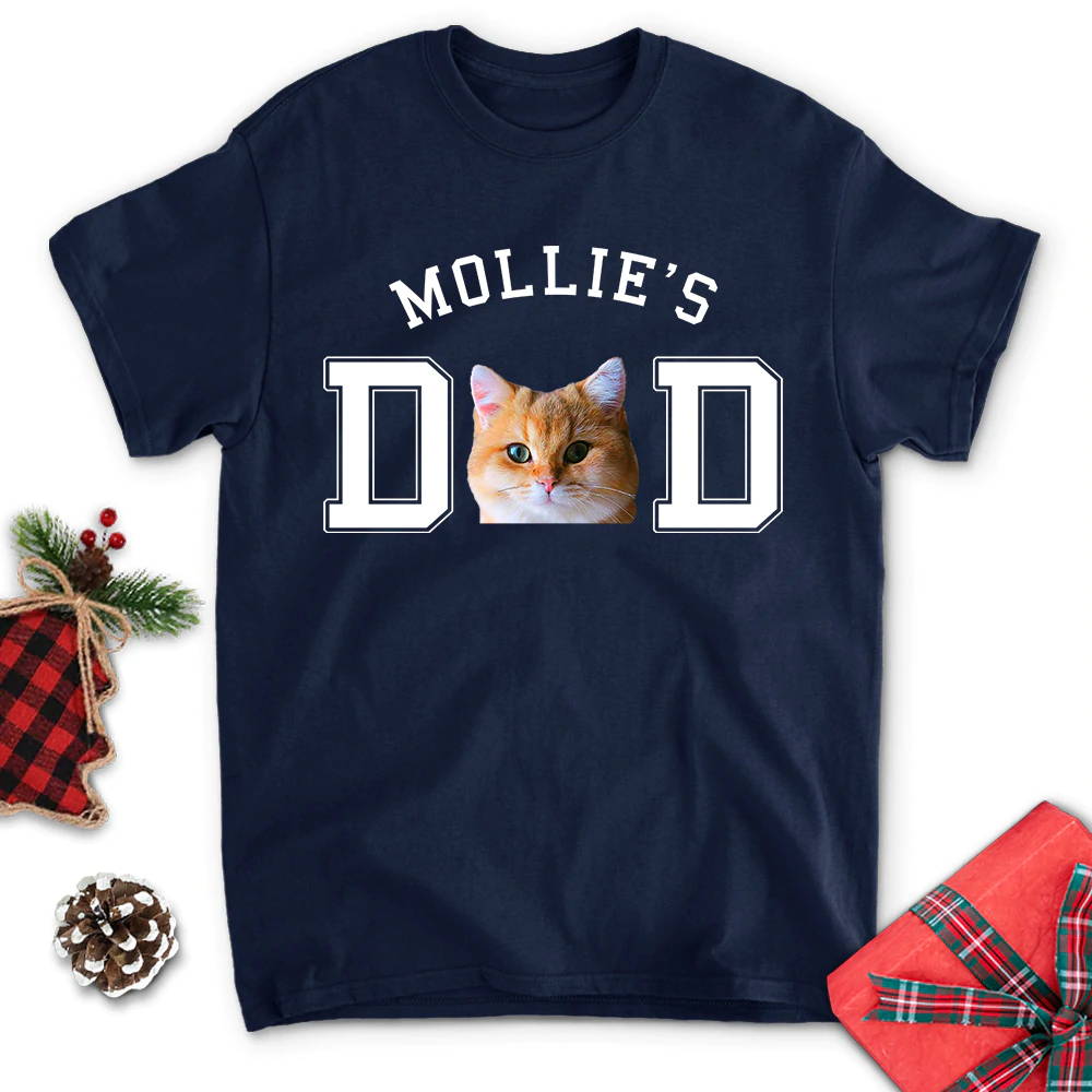 DAD/MOM BASIC PHOTO - PERSONALIZED CUSTOM UNISEX T-SHIRT
