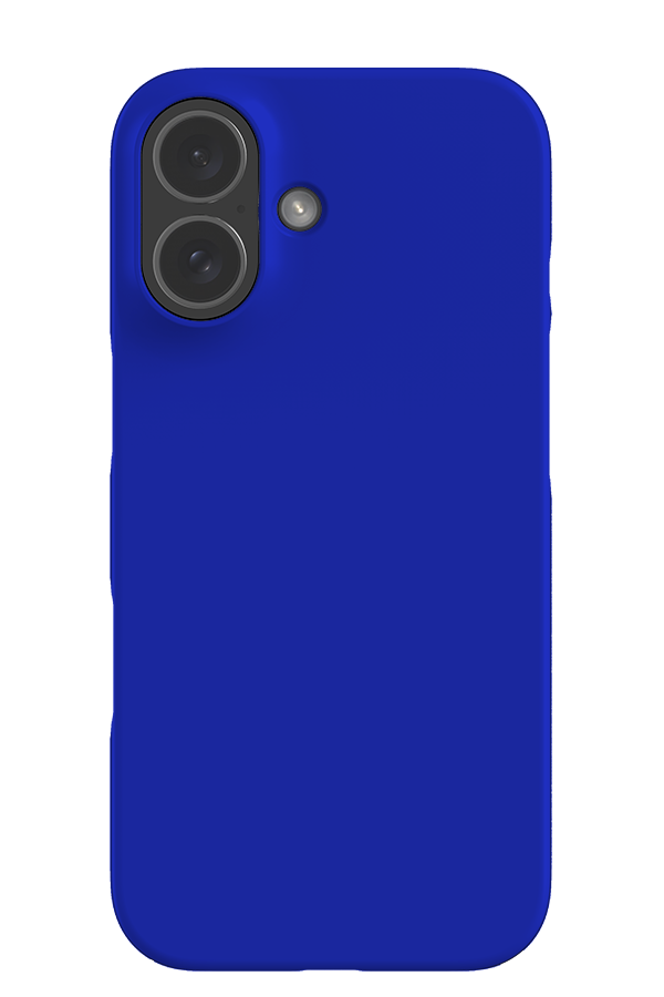 Plain bright blue phone case