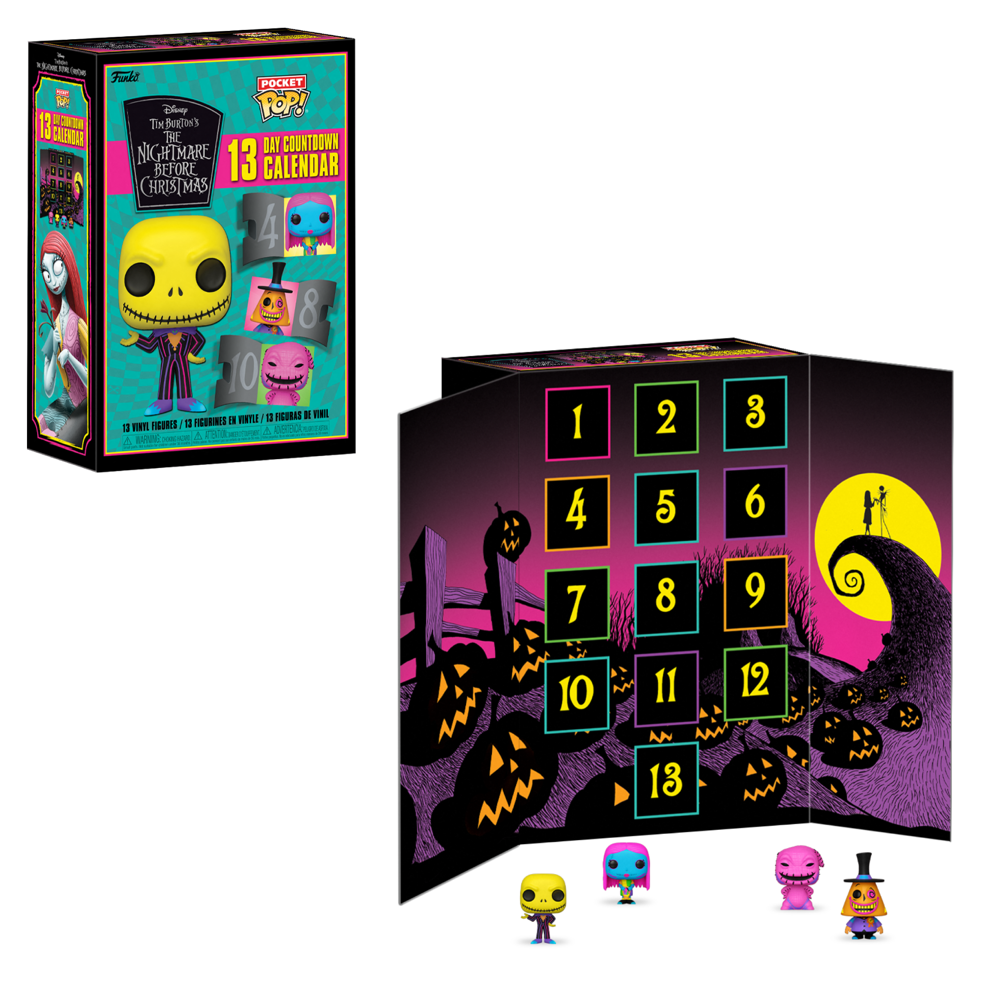 Pocket POP! The Nightmare Before Christmas 13 Day Countdown Calendar (Black Light) 2022