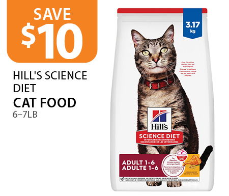 $10 off Hill's Science Diet cat food 6–7lb