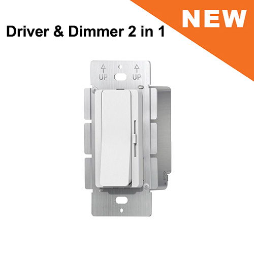 LiteRex Integrated Constant Voltage Driver with Built-in Dimmer 12V 60W, all-in-one LED driver and wall dimmer for constant voltage LED lighting