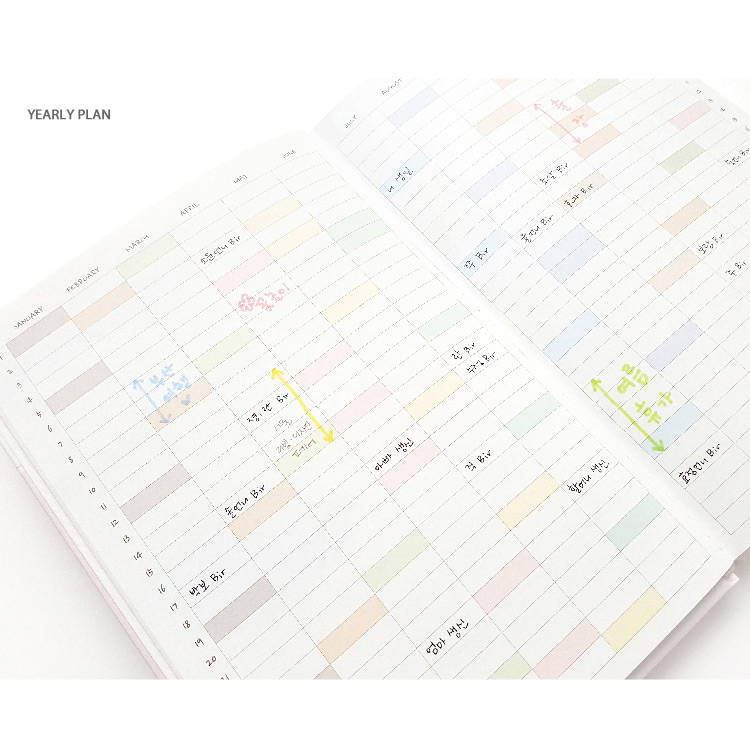 Yearly plan - O-CHECK 2020 Shiny days hardcover dated weekly diary planner