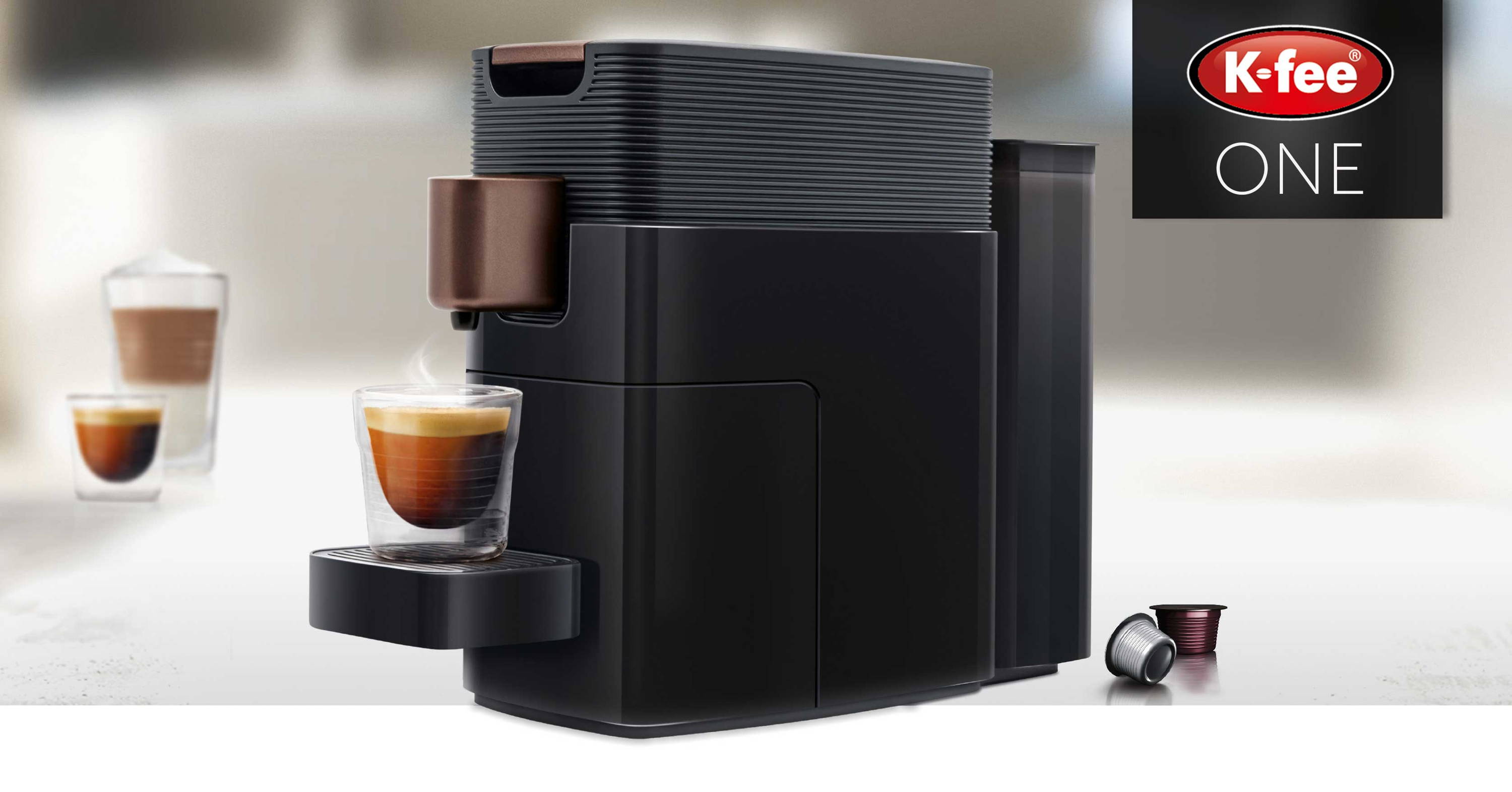 K-fee® Twins II Single Serve Coffee and Espresso Machine (White