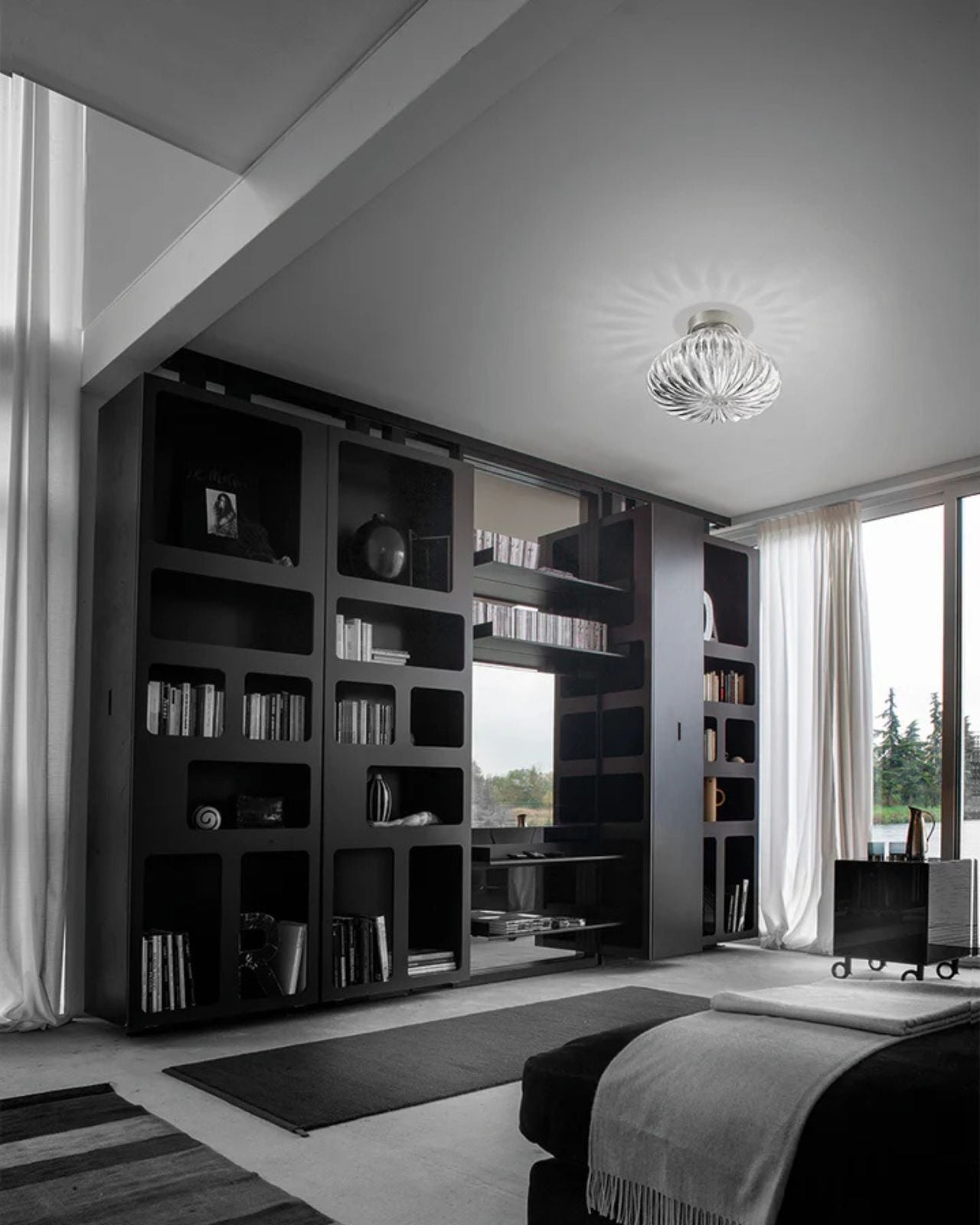 Italian Hand Blown Crystal Ceiling Light - Lighting Collective