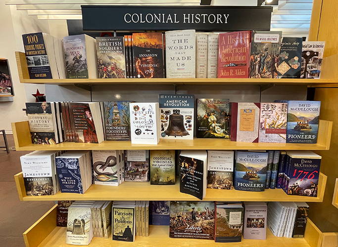 Colonial History books at Revolutions store