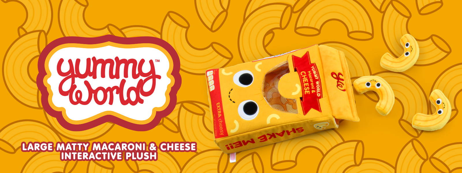Kidrobot Yummy World Kraft Macaroni & Cheese Interactive Plush Toy Stuffed Animal