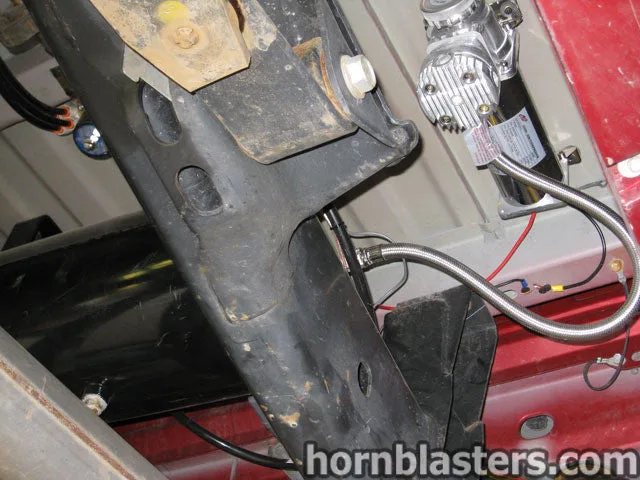 Completed Shocker XL Train Horns setup on Mike's 2007 Dodge Ram 3500 photo 6