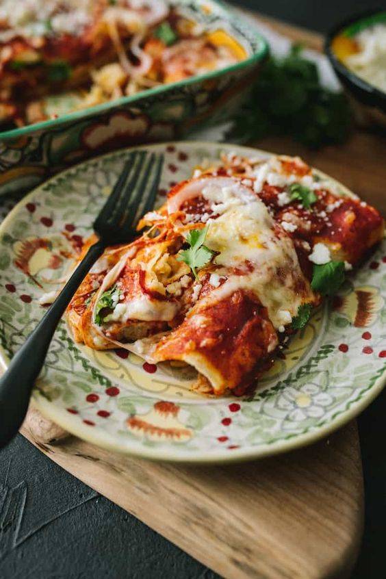 Black Bean and Rice Enchiladas