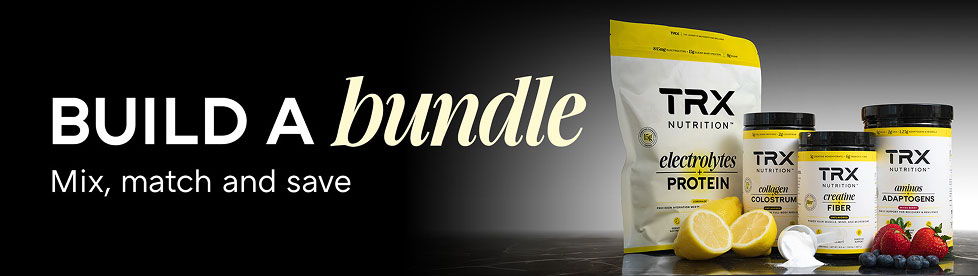 Image promoting TRX bundle with text 