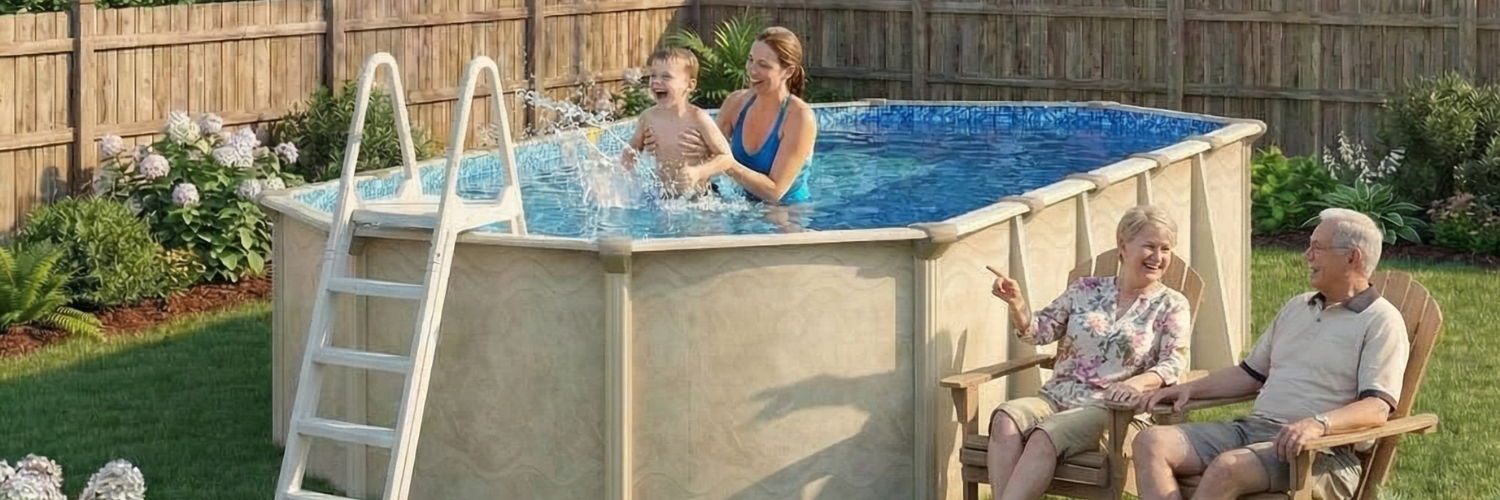 Family Fun Oval Above Ground Pool 