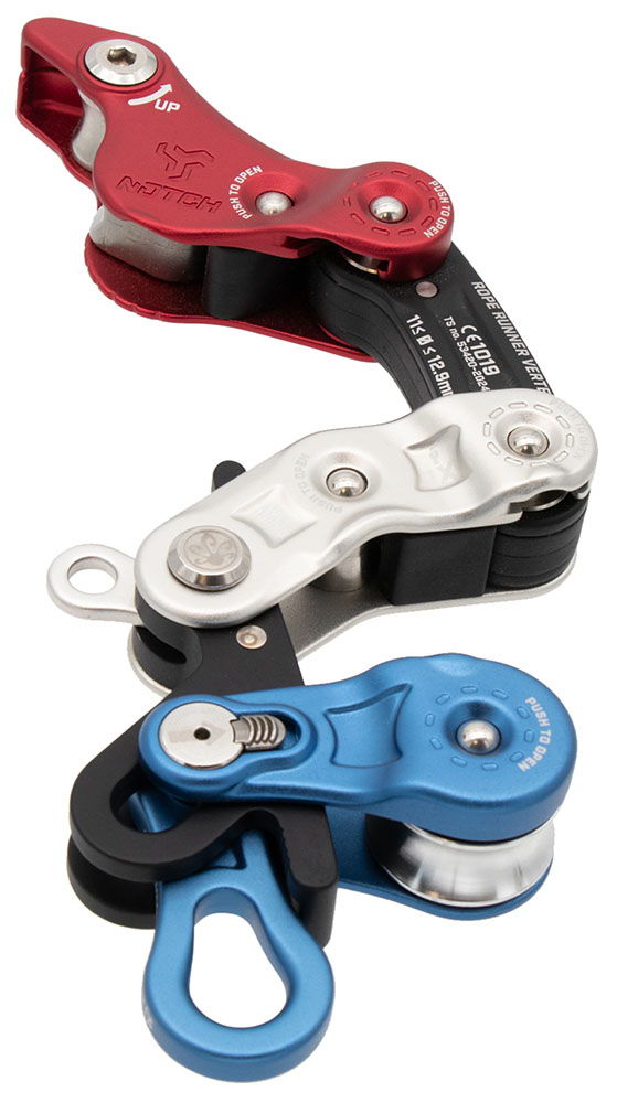 Rope Runner Vertec Revolution, a limited edition red, white, and blue mechanical ascender.