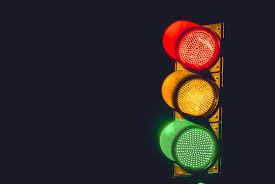 The picture of Traffic light signs at night