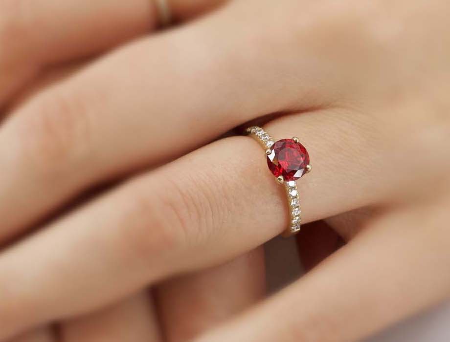 Chatham Ruby Giselle Engagement Ring