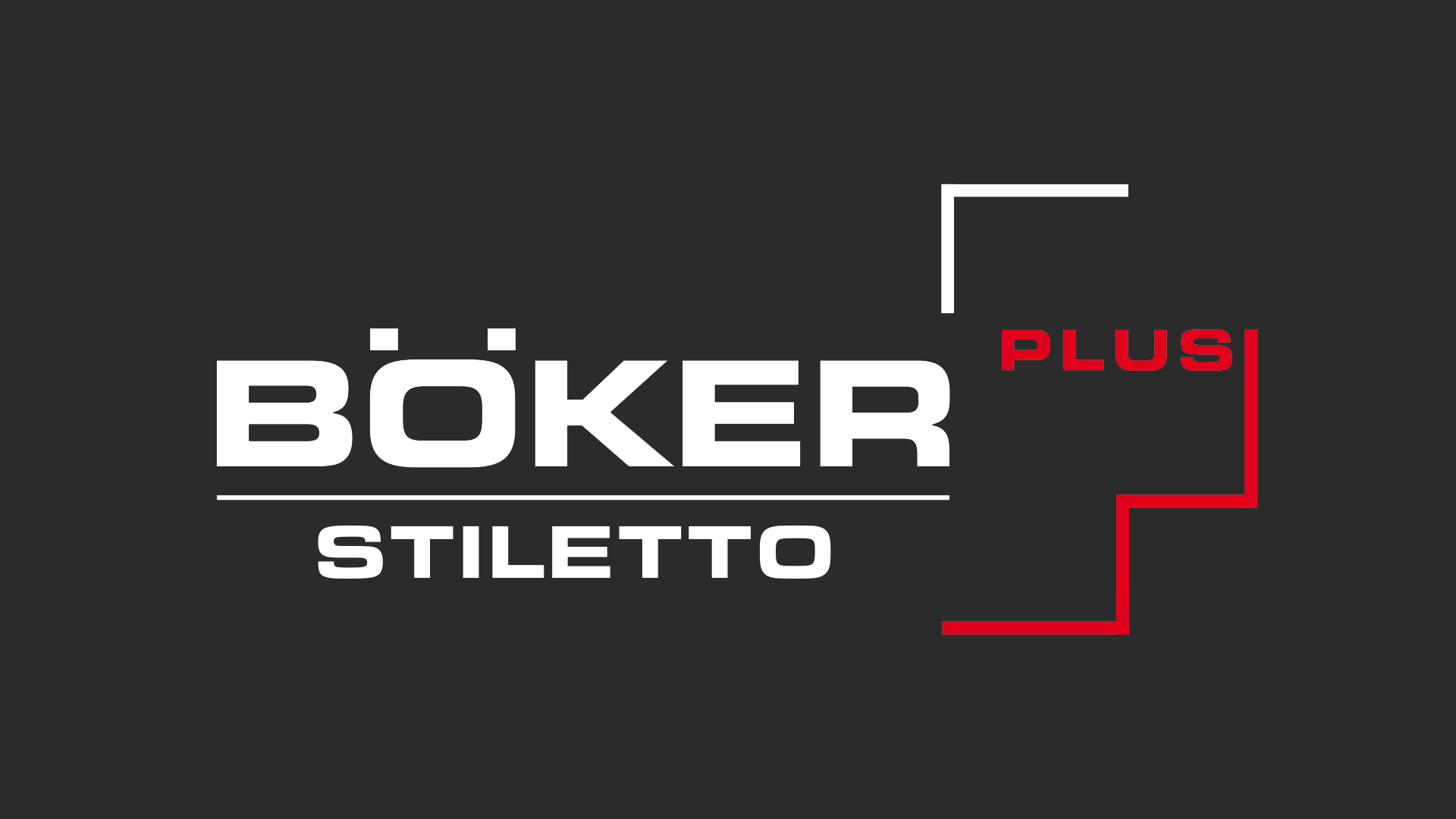 BÖKER STILETTO PLUS logo on a black background.