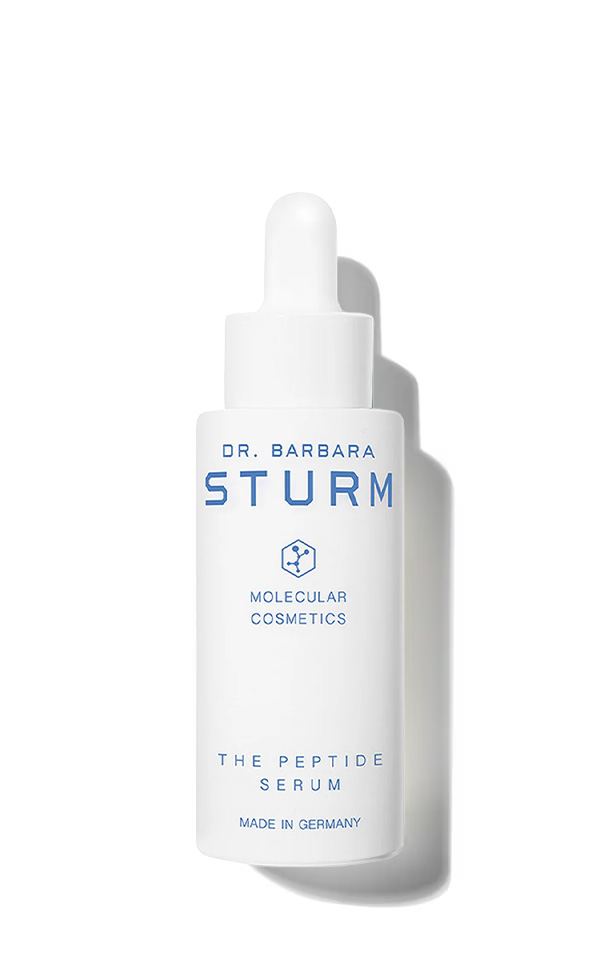 Bottle of Dr. Barbara Sturm The Peptide Serum on a white background.