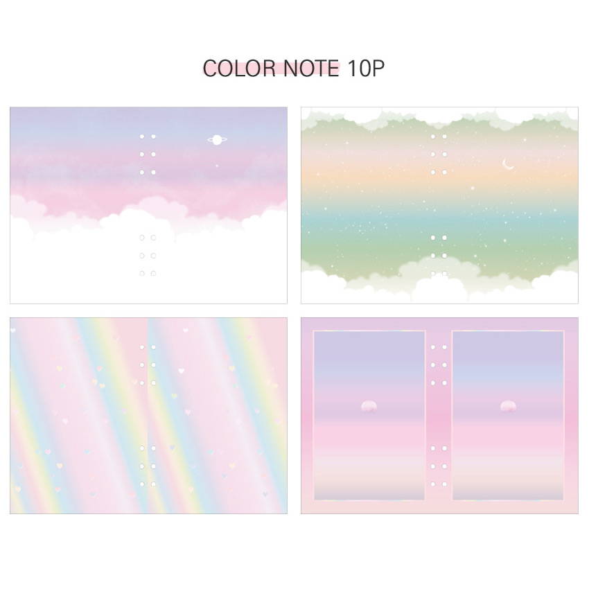 Color note - Second Mansion Collage A5 6-ring dateless weekly diary