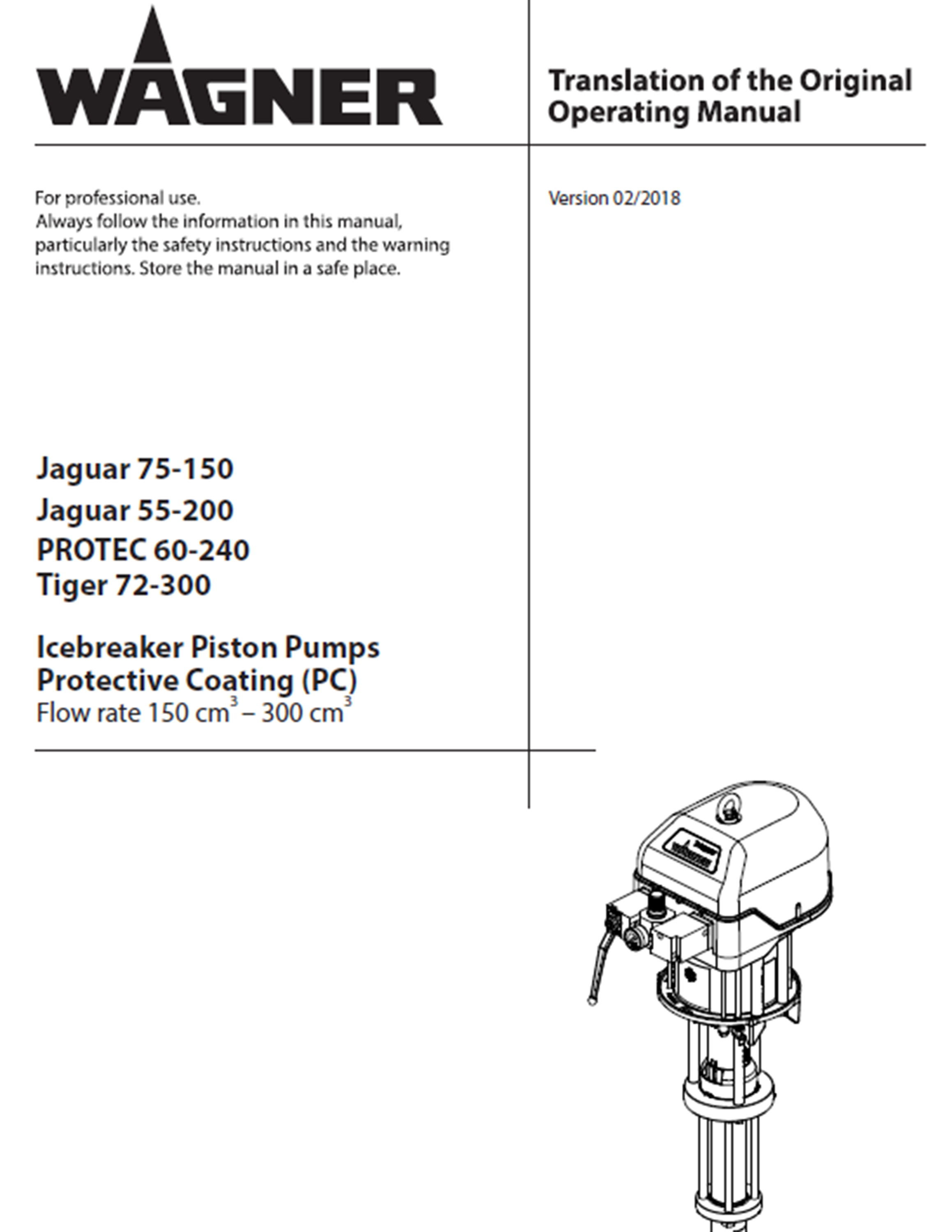 Wagner Jaguar, Protec and Tiger Manual