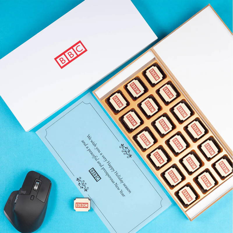 18-piece custom logo corporate chocolate gift box