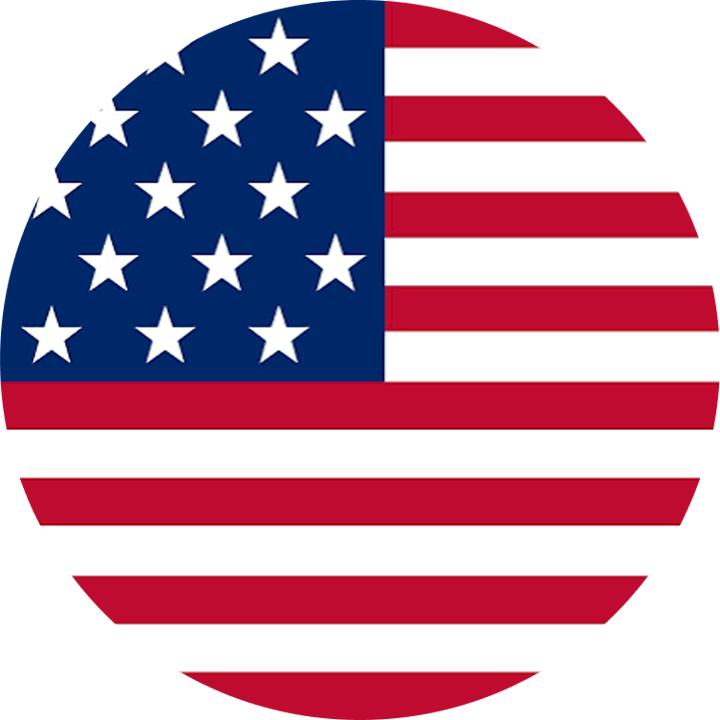 Circular emblem of the United States flag.