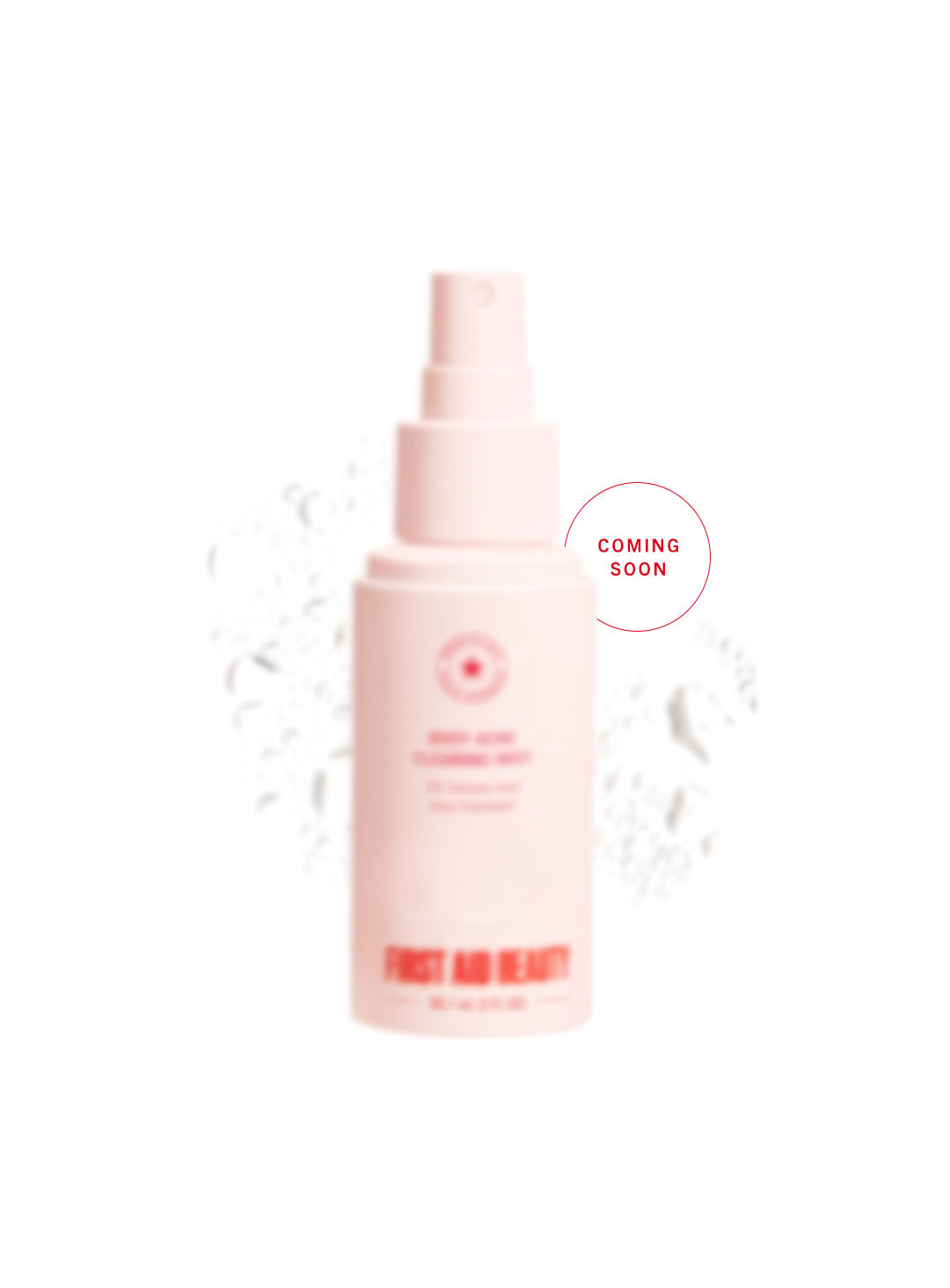 Back with Acne spraying First Aid Beauty Body Acne Mist