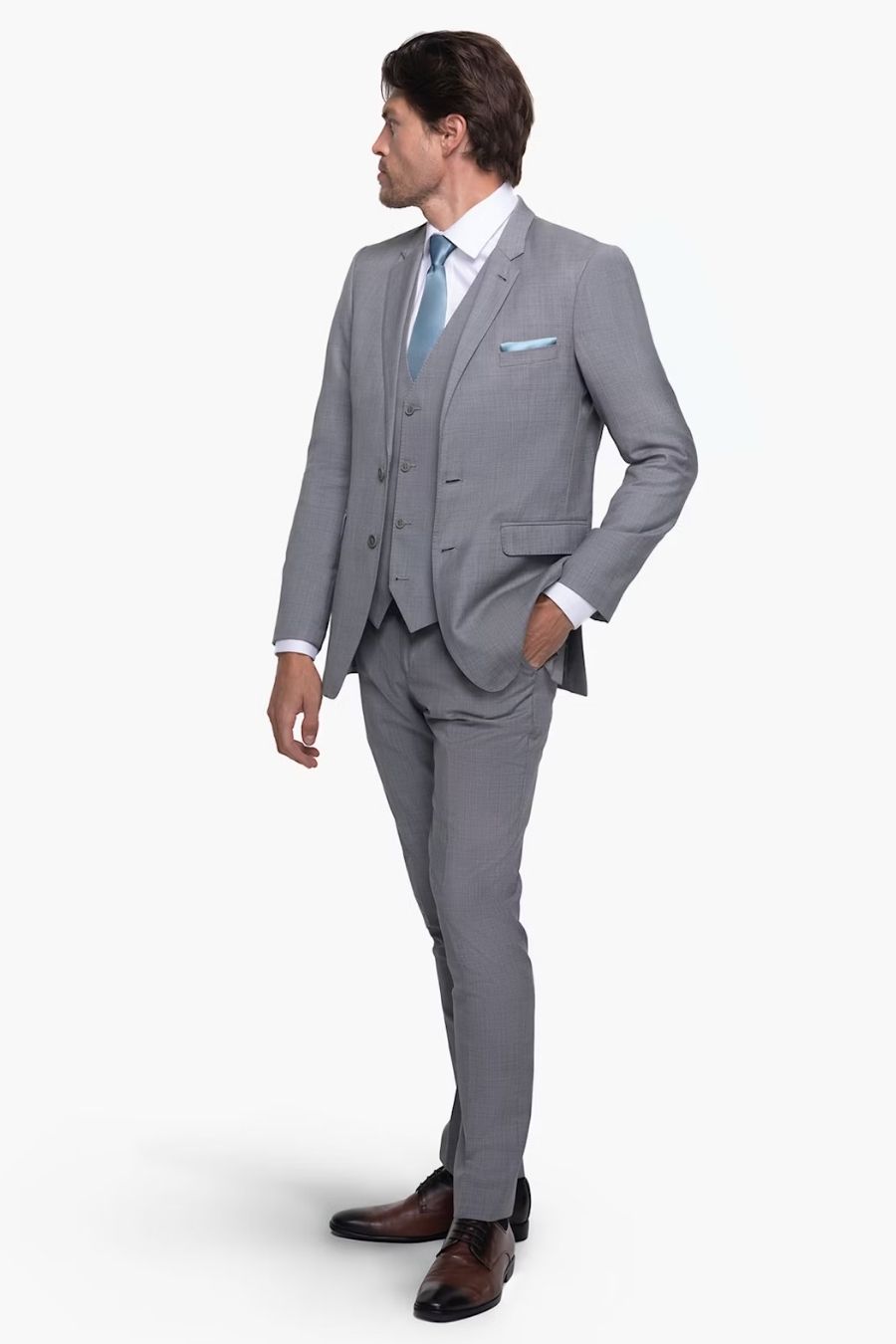 Gray Sharkskin Suit
