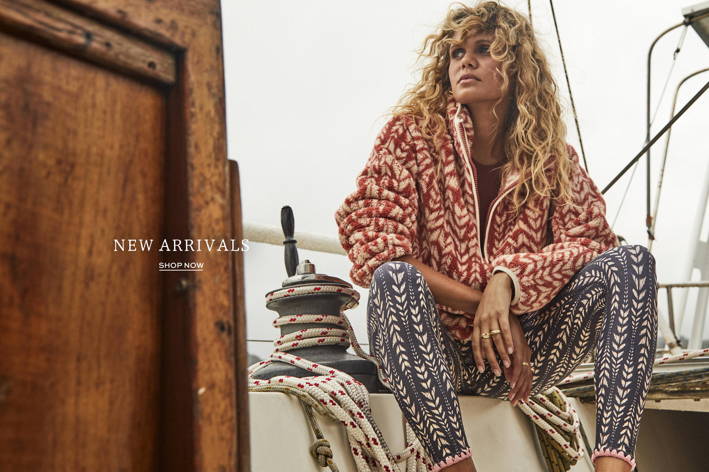 New Arrivals. THE UPSIDE red brandy Niseko Harlow Pullover and blue petrol Mystic 25inch Midi Pant. Shop Now.