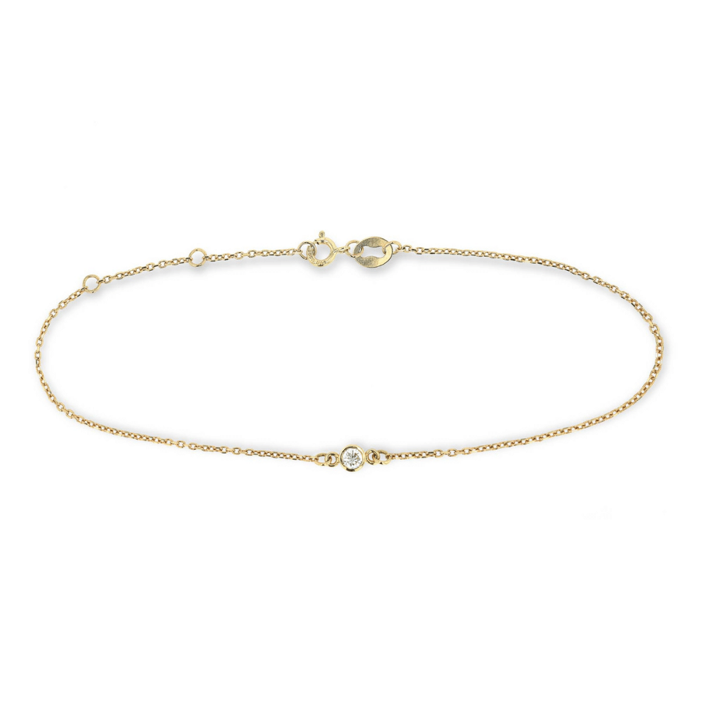 single stone gold bracelet