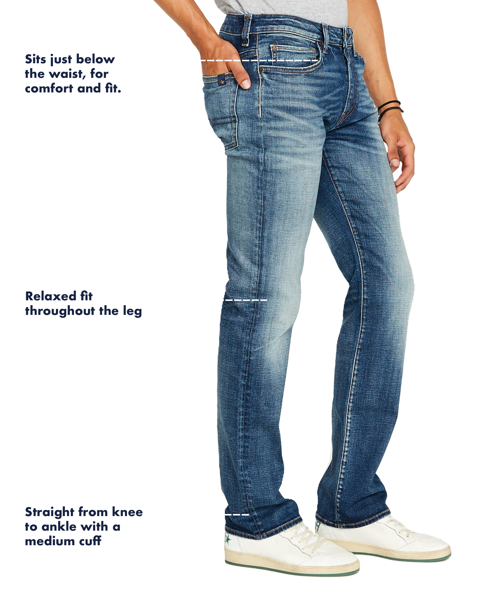 Buffalo David Bitton Mens Evan Slim Fit Stretch Denim Fashion Jean in 30 Inseam Vintage Mid Blue 30 x 32