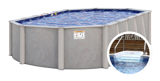 Rio Grande Oval Above Ground Pool with Steps