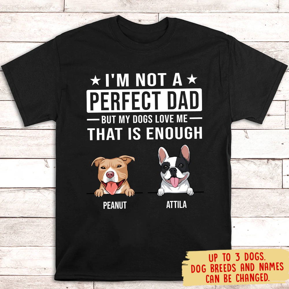 I'M NOT A PERFECT DAD - PERSONALIZED CUSTOM UNISEX T-SHIRT