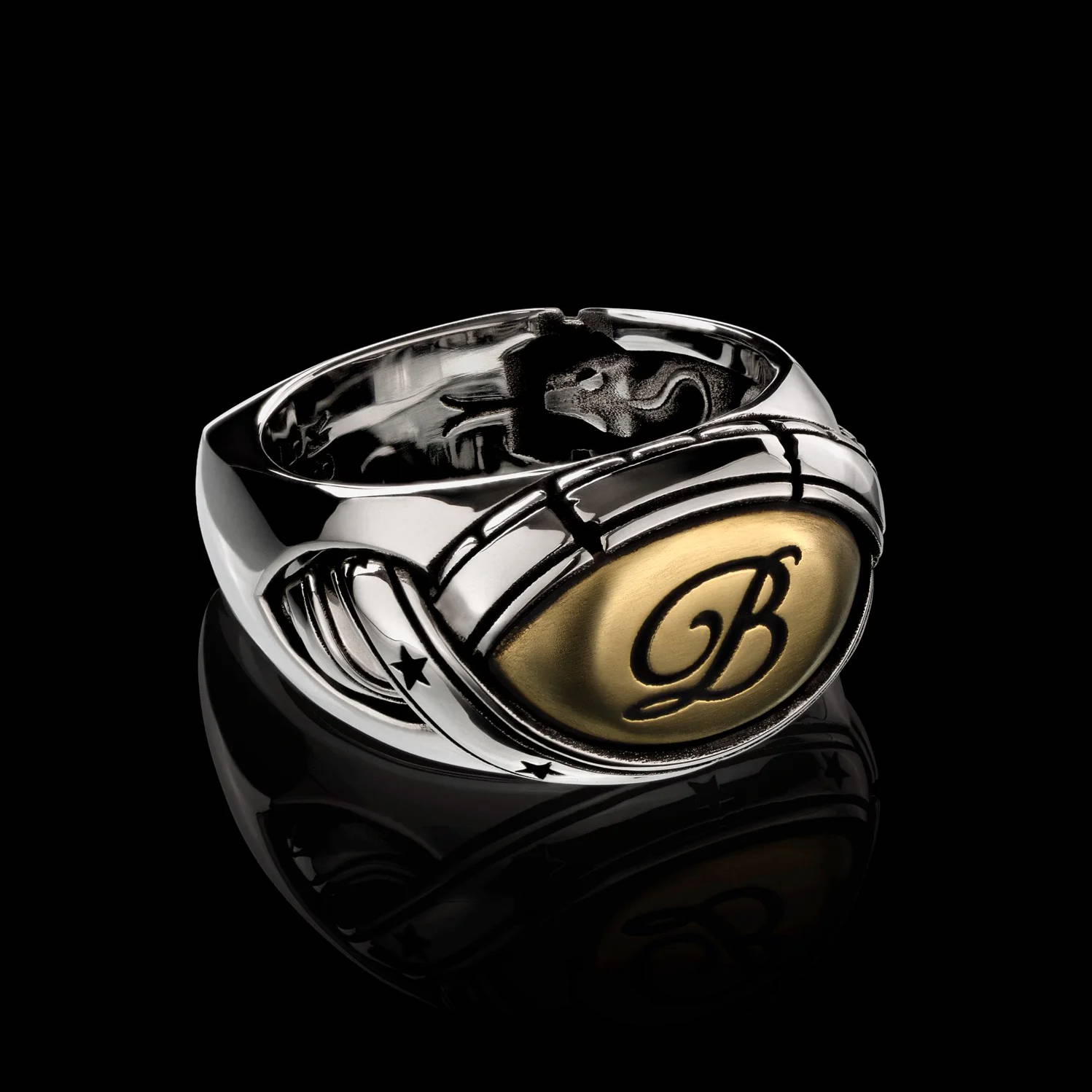 Sons of Liberty Ring in .925 Silver with 18K Gold