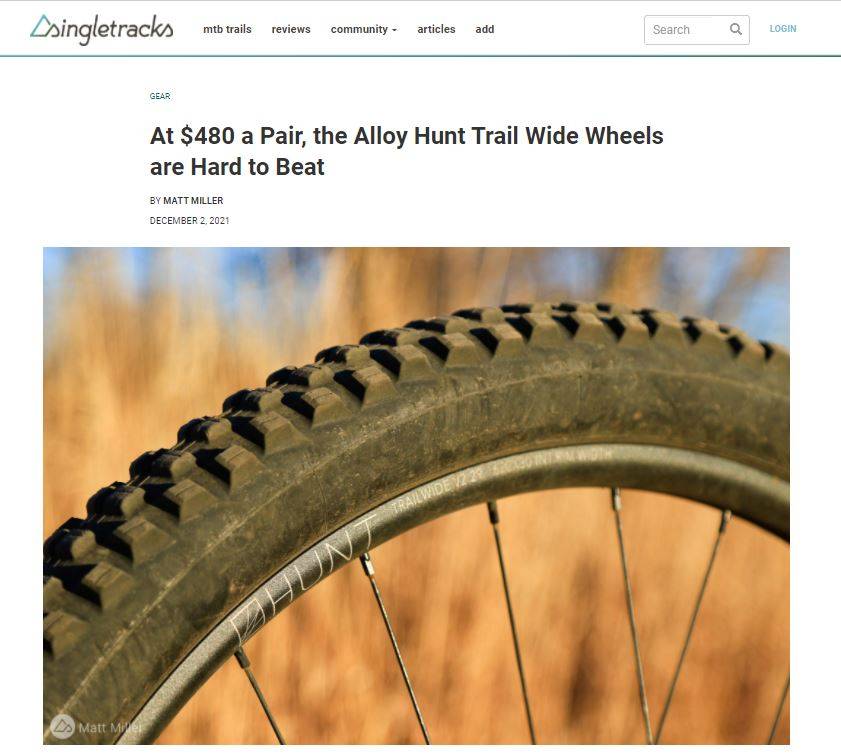 Hunt Trail Wide MTB Wheelset review