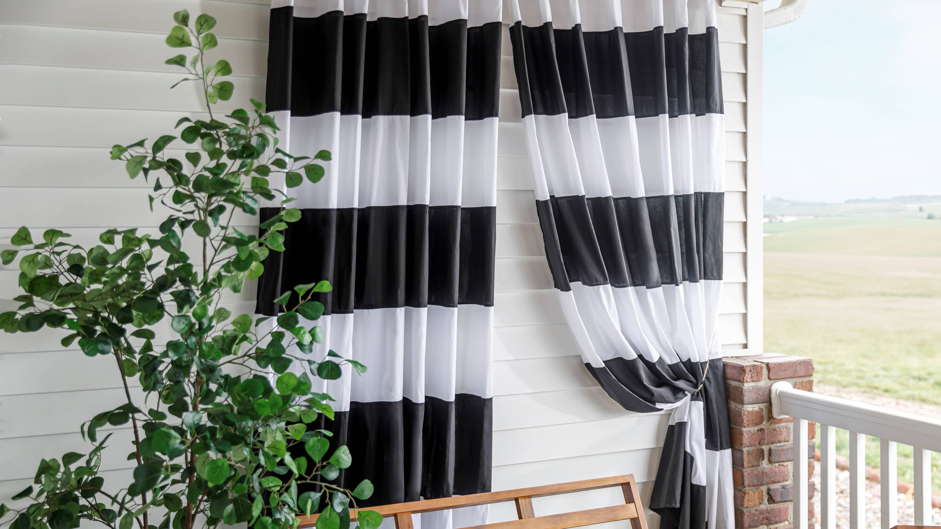 Wide Striped curtain decor wedding gift