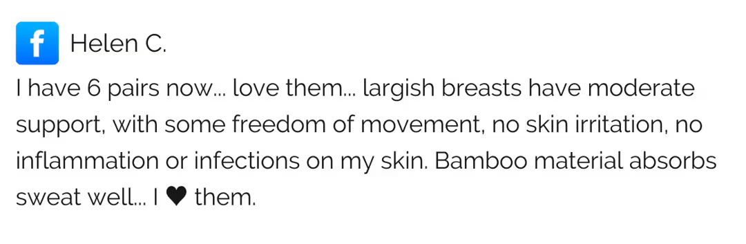 bra no skin irritation