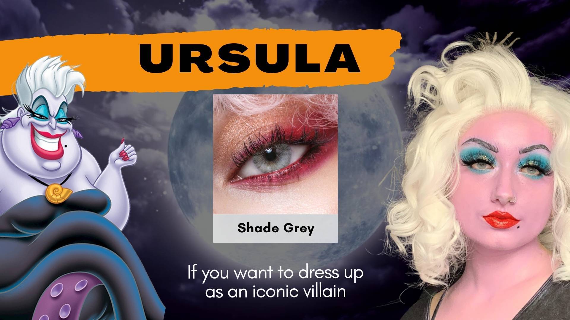Ursula The Little Mermaid Halloween Look Color Contact Lenses