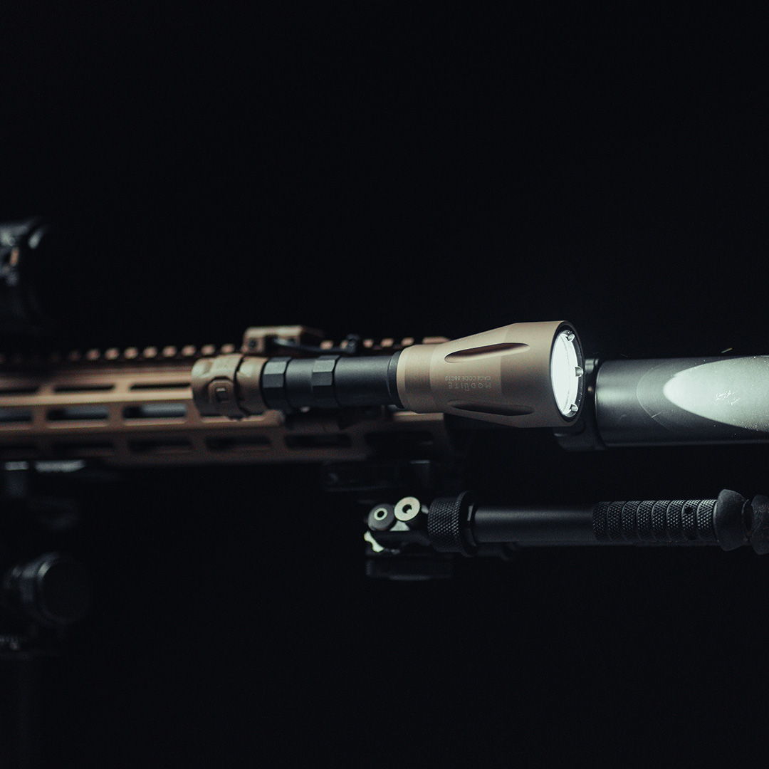 FDE piglet head mounted on Modlite 18650 light body