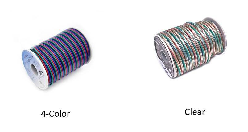 Lead wire color options for RGB light