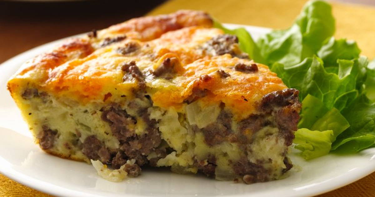 Slow Cooked bacon cheeseburger pie