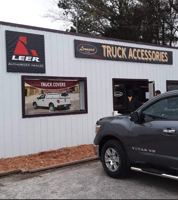 Store front of Leonard Buildings & Truck Accessories, Fayetteville, NC