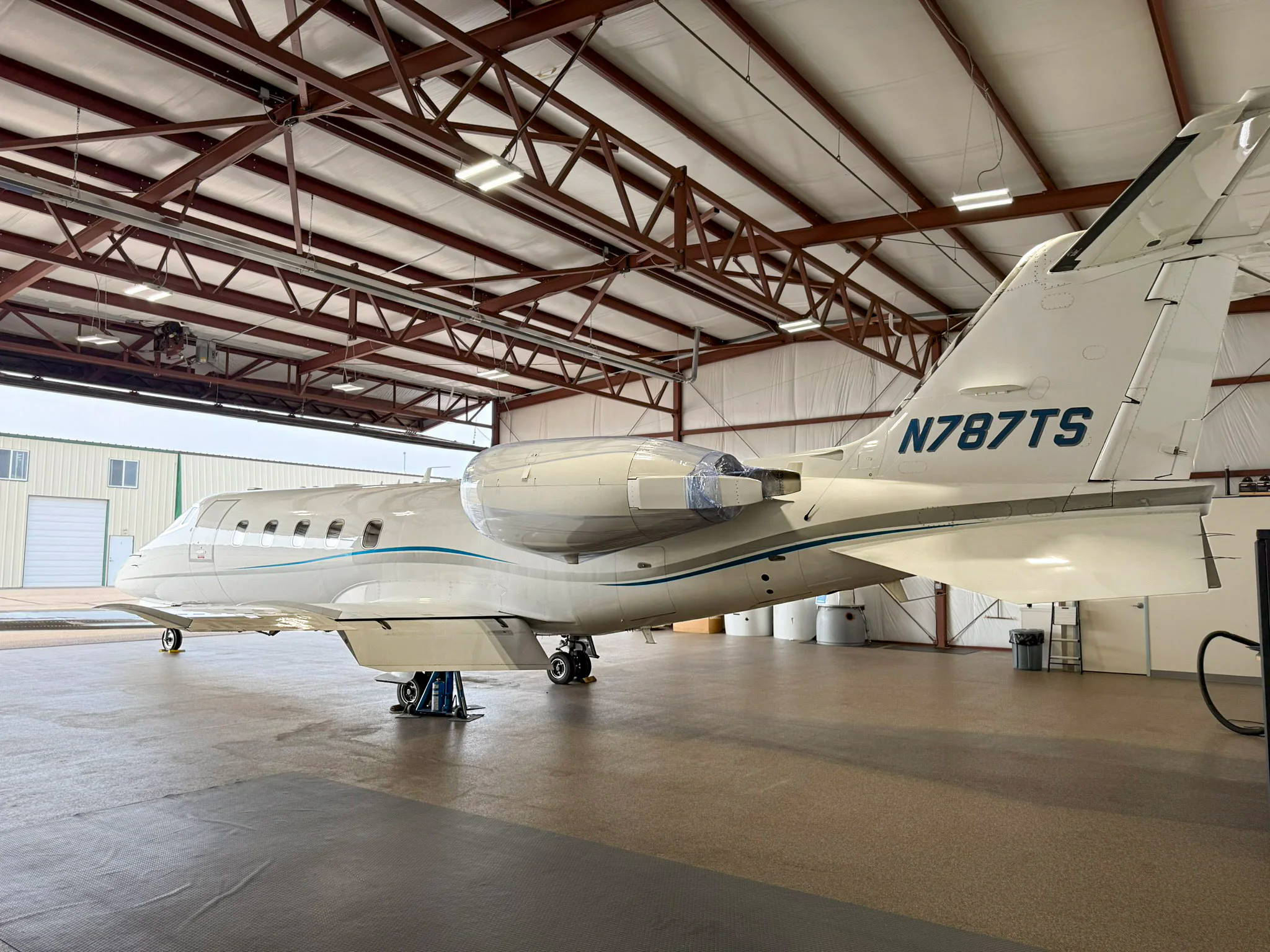 Lear 60XR Parked in Hangar