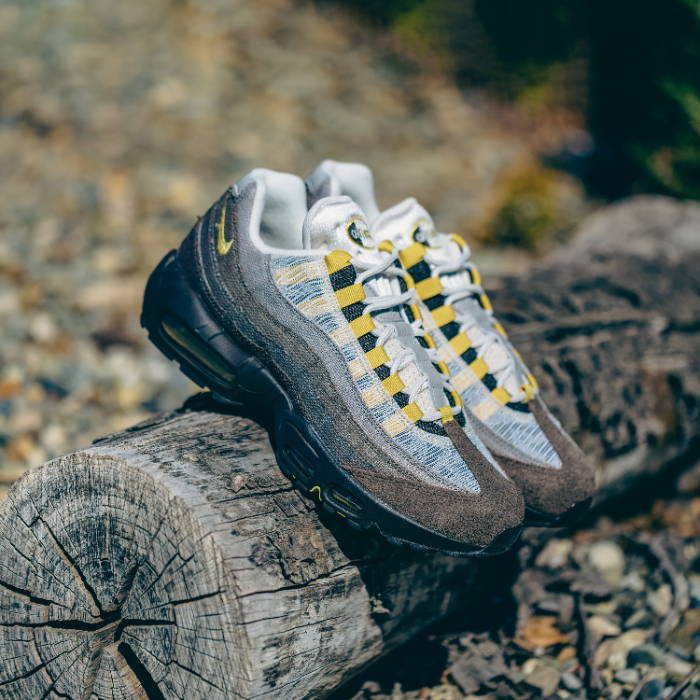 air max 95 on tree trunk