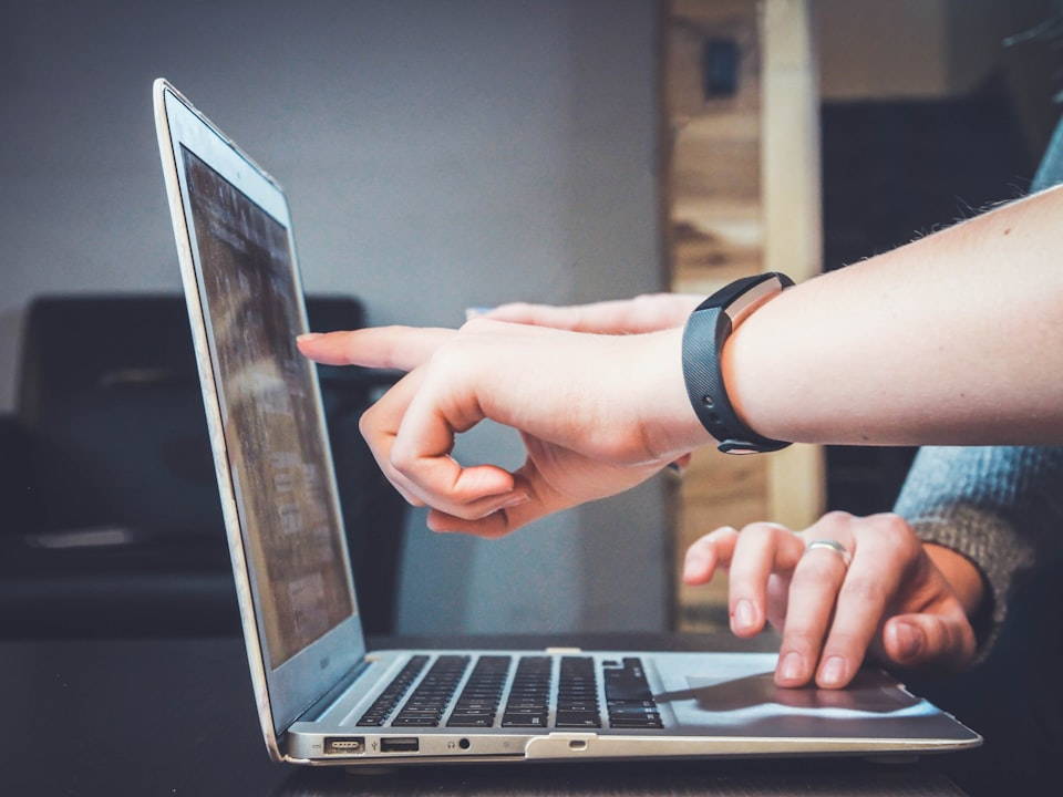 Person Using Laptop