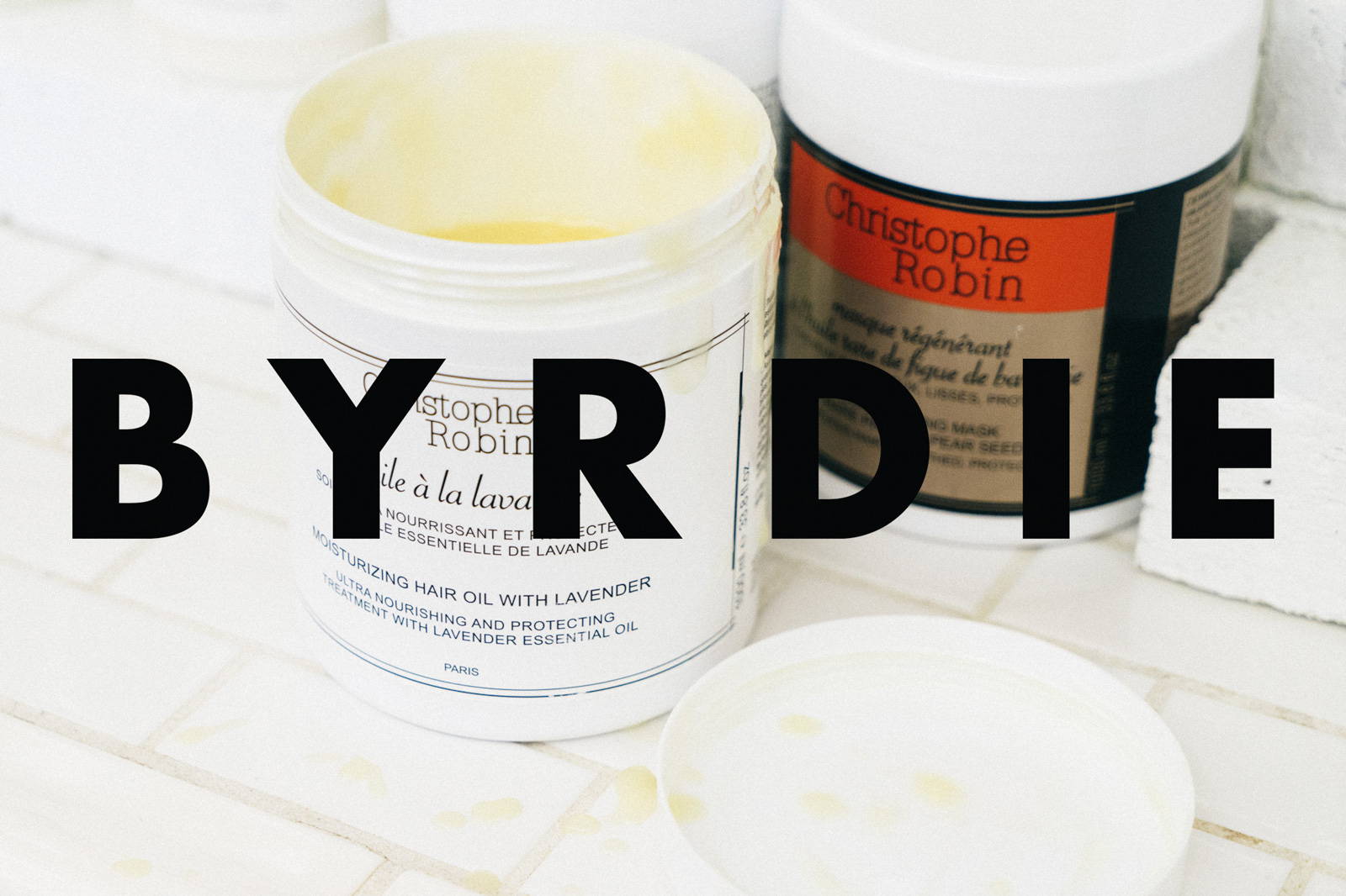 Byrdie Beauty press image of products used for Christophe Robin treatment
