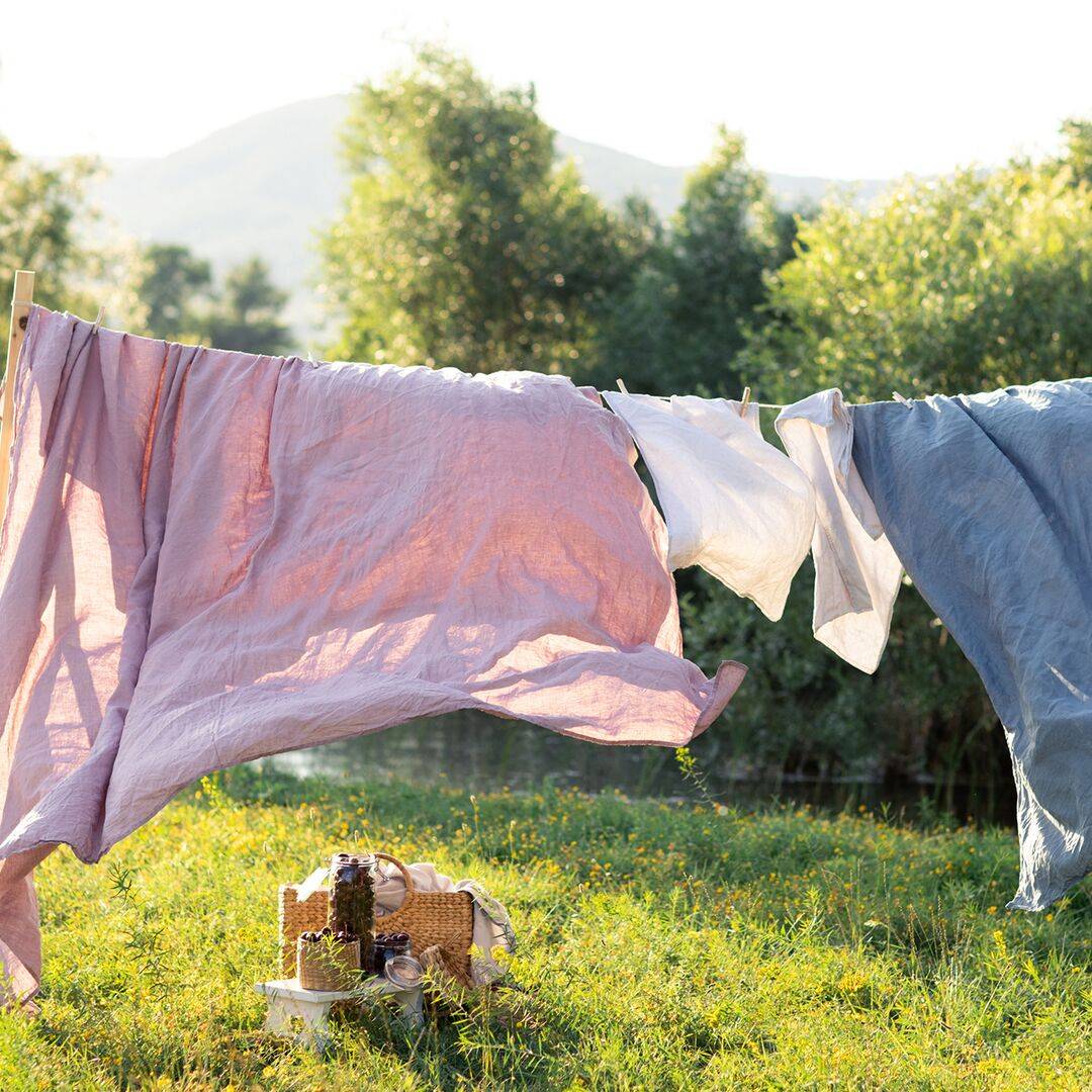  Sheets drying outside – it’s sunny enough to kill dust mites and their eggs. Our dust mite laundry tip is use a washing line