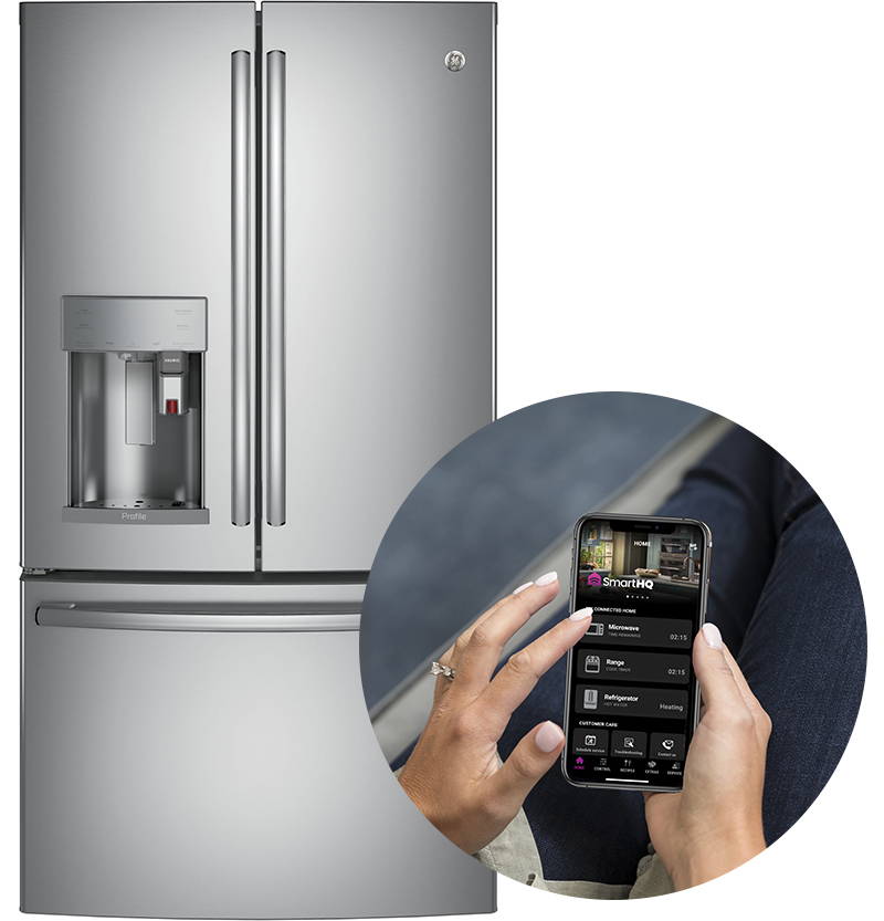 Réfrigérateur intelligent GE Profile avec téléphone et application SmartHQ