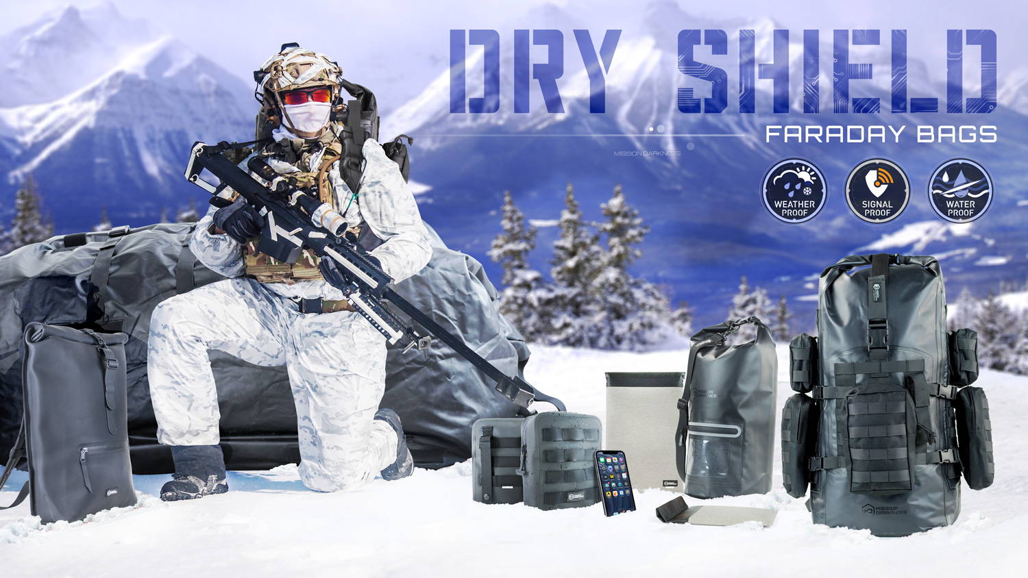 mission darkness dry shield faraday bags block wireless signals and repel water